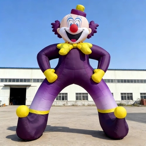 Modè<span class=keywords><strong>le</strong></span> de clown gonflable géant violet sur pied, personnalisé pour événements extérieurs, <span class=keywords><strong>cirque</strong></span>, carnaval, centre commercial, décoration de personnage gonflable - Product Image 1