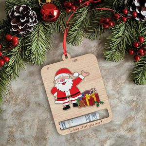 Figurines artisanales écologiques en bois de Père Noël, bonhomme de neige et sapin de Noël pour la décoration de la maison pour le Nouvel An et Noël - Product Image 3