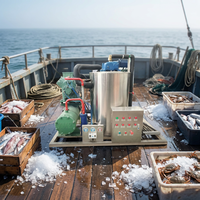 Nouvelle technologie Haiyue, machine à glace en flocons d'eau de mer 1 tonne, 2 tonnes, 5 tonnes, machine à glace en flocons personnalisée, machine à glace en flocons d'eau salée industrielle