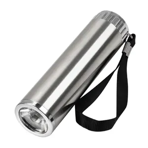 Stainless steel Flashlight 500 Lumens Super Bright Compact Mini LED Flashlights Camping Outdoor EDC Flashlights Emergency Light