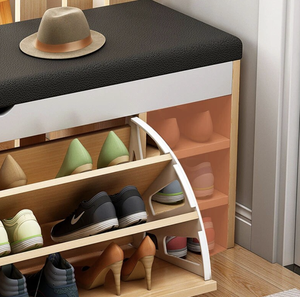 Zapatero de Madera <span class=keywords><strong>JUANA</strong></span> Popular al por Mayor con Gran Espacio de Almacenamiento, Zapatero con Banco Abatible en Oferta - Product Image 4