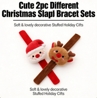 Bracelet claquant de Noël en peluche, motif Père Noël et renne, mignon, doux, vente en gros d'usine