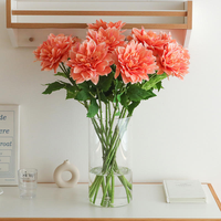 Fleur de Dahlia Artificielle, Fausses Fleurs, Toucher Réel, Réaliste, Blanc Rose Orange, Décoration Maison Mariage Fête, Cadeau, Bouquet à Tige