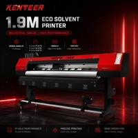 Imprimante à solvant écologique Kenteer 1,9 m à tête unique I3200 E1 F1080, machine d'impression jet d'encre grand format pour autocollants en vinyle