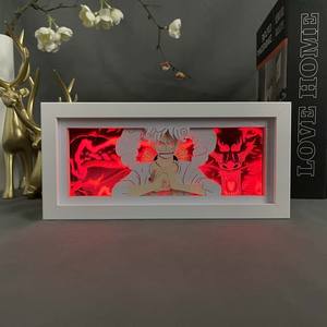 160 diseños remoto una pieza Nice Gear 5 <span class=keywords><strong>Luffy</strong></span> 3D papel tallado lámpara LED Anime caja de luz al aire libre Cosplay serie artesanía - Product Image 4