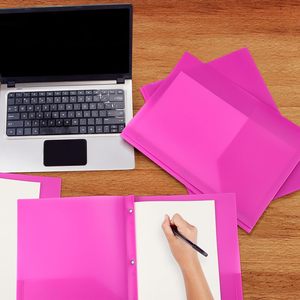 Bìa báo cáo bằng nhựa, 2 túi và 3 dĩa, Có khe cắm thẻ, Kích thước chữ <span class=keywords><strong>A4</strong></span>, logo tùy chỉnh, được sử dụng trong văn phòng trường học. - Product Image 4