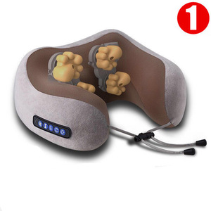 U-Shaped <b>Neck</b> Massage <b>Pillow</b> 28x26x14cm Portable Battery Powered Travel Support For Naps And Long Flights - Product Image 1