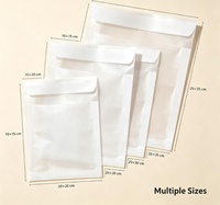 Kantong Kertas Glassine Persegi Panjang Ukuran Khusus Segel Otomatis Biodegradable Transparan untuk Dompet, Pakaian, Perhiasan, Kosmetik, Ritel, dan Merek