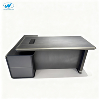 Nouveau bureau de direction en bois simple et luxueux, petit bureau d'ordinateur, table de bureau avec tiroirs, table de patron pour bureau, design moderne