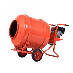 เครื่องผสมคอนกรีตสีแดงแบบใช้น้ำมันเบนซิน พร้อมเครื่องยนต์และล้อ - Product Image 4