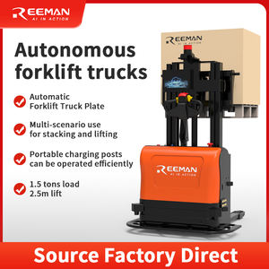 Reeman 1500kg Apilador de carga automática completamente eléctrico Carretilla elevadora de palés Apilador eléctrico de elevación automática Carretilla elevadora eléctrica de China - Product Image 2
