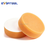 EVERTOOL Tampon de polissage 3 pouces à 3 étapes pour le detailing automobile, tampon de découpe et d'application de cire en éponge pour mini-polisseuse