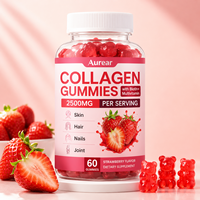 Gummies de Collagène Peptides avec Biotine Multivitamines Saveur Fraise 60 Unités Soutien Beauté Femme OEM ODM Disponibles Embellissement