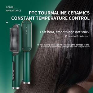 Cepillo de Peinado Iónico de Cerámica, Eléctrico, Profesional, Calentamiento Rápido PTC, Pantalla LCD, 5 Niveles de Temperatura, Mango de Plástico, Para Todo Tipo de Cabello - Product Image 4