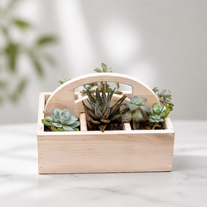 Panier <span class=keywords><strong>de</strong></span> récolte <span class=keywords><strong>en</strong></span> <span class=keywords><strong>bois</strong></span> personnalisé, non fini, avec poignée, pour le jardin, le transport <span class=keywords><strong>de</strong></span> desserts et le rangement artisanal - Product Image 2