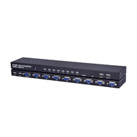 FJ-810UK-M Fjgear 8 ports usb2.0 VGA commutateur kvm avec contrôleur de bureau 8 en 1 sortie avec contrôleur infrarouge 1920*1080