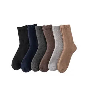 Chaussettes en laine mérinos Offre Spéciale pour homme, chaudes, décontractées, pour l'hiver, avec Logo personnalisé