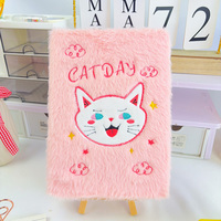 Kunden spezifische A5 Soft Cartoon Kinder Liebe Plüsch Notizbuch Hardcover Promotion Tagebuch Journal für Jungen Mädchen Nettes Herz Design Geschenk