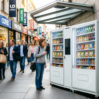 Distributeur automatique de boissons et de collations intelligent avec écran tactile, paiement sans argent liquide, gestion à distance IoT