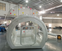 Tente à bulles transparente gonflable, tunnel unique, extérieur, PVC, hôtel, globe extérieur, dôme à bulles transparent, tente igloo