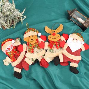 Ornements de Noël rustiques et mignons à suspendre, personnages de Noël (Père Noël, bonhomme de neige, renne, ours) pour décorer l'arbre - Product Image 3