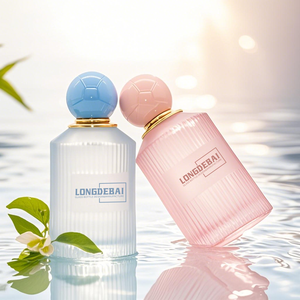 In Stock Luxury 30 ML 50ML 100ML Pink and Blue Round Glass Perfume <b>Bottles</b> Custom <b>Empty</b> Clear Perfume <b>Bottle</b> With Packaging Box - Product Image 3
