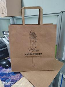Bolsa de Compras de Papel Kraft Marrón con Asas, Opción de Diseño Personalizado para Empaque Exterior de Catering, Cadenas de Tiendas Minoristas y Pedidos al por Mayor para Empresas - Product Image 4