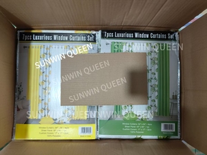 Juego de cortinas con ojales de poliéster translúcido ecológico de 7 piezas, funda de cojín a juego con patrón Floral para sala de estar y dormitorio - Product Image 5