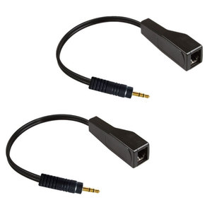 3,5mm estéreo a RCA rojo blanco señal de <span class=keywords><strong>Audio</strong></span> <span class=keywords><strong>Balun</strong></span> sobre Cat5/6 <span class=keywords><strong>RJ45</strong></span> hembra a 2RCA macho/<span class=keywords><strong>RJ45</strong></span> a DC 3,5mm Cable de <span class=keywords><strong>Audio</strong></span> estéreo macho - Product Image 3