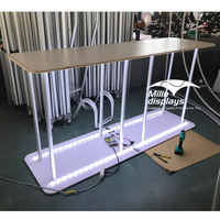 Table d'exposition pliable portable personnalisée pour la publicité en salon professionnel, comptoir d'événement et présentoir de rayonnage