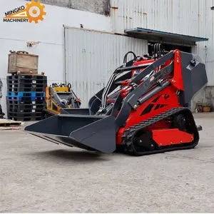 Free Shipping Cheap Best Kubota Skid EPA Engine Skid Loader Snow Blower /Grading Attachment Mini Skid Steer Diesel Loader