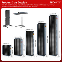 Panneau de luminothérapie rouge à 7 spectres BioMol HP Series, boîtier en aluminium de qualité supérieure, écran tactile intégré