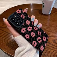 Nouveau design de mode bord de protection Sexy lèvres rouges originalité avancée coque de téléphone souple pour Iphone 15 16 Pro Max couverture de téléphone