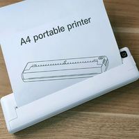 Mini Impresora Térmica Inalámbrica Bluetooth, Tamaño A4, Ideal para Imprimir Fotos, Recibos, Etiquetas, Notas, PDF, Exámenes