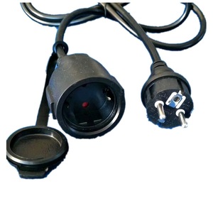 สายไฟยุโรปแบบ IEC C15 ปลั๊ก 2 ช่อง ระดับ IP44 สายต่อพ่วง PVC - Product Image 3