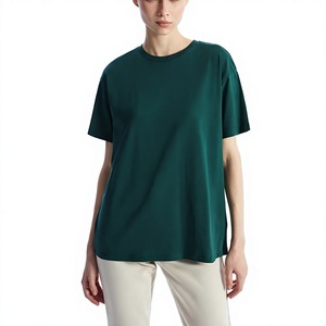 Wholesale Custom Woman's Summer Heavy Weight Soft Feel Top Plus Size T-shirts Blank Plain Solid Color Street Wear OEM T Shirt BD - Product Image 5