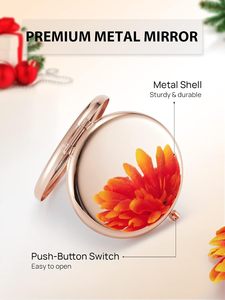 Hot Sale Luxury Gold Double Sided HD Foldable Pocket <b>Mirror</b> Modern Wedding Round Small Cosmetic <b>Makeup</b> <b>Mirror</b> - Product Image 5