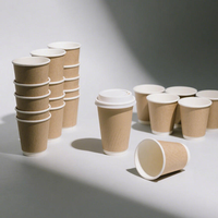 Gobelets en papier à double paroi recyclables, impression de logo personnalisée, gobelets à café jetables isolés thermiquement pour boissons chaudes, emballage à emporter