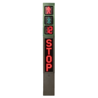 Feu de signalisation piétonnier intégré AC220V 300mm avec compte à rebours numérique, corps en PC, double couleur pour les intersections urbaines