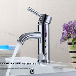 ก๊อกน้ำอ่างล้างหน้าทองเหลือง59ชิ้นแบบวงกลมที่จับเดี่ยวห้องน้ำร้อนและเย็นระเบียงก๊อกน้ำในหอพัก - Product Image 1