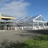Tente de commerce en PVC ANGE pour équipement de mariage de luxe pavillons à toit transparent pour la fête chapiteau à toit transparent géant blanc