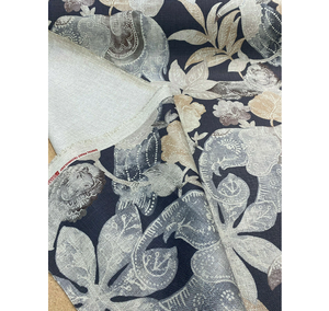 Tissu d'ameublement Babar Charcoal Elephant au mètre – Textile imprimé animalier royal pour meubles et décoration intérieure - Product Image 5