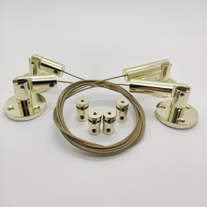 Nhà Máy Kim Loại Cáp Chủ Với Nickel-Màu Móc Áo Móc Treo Tường Khung Treo Bộ Dụng Cụ Cho Hình Ảnh Hệ Thống Dây Điện Chiếu Sáng Ứng Dụng - Product Image 1