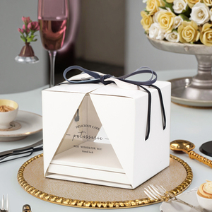 Коробка для упаковки тортов, роскошная и роскошная, подходит для свадебных мероприятий, настраиваемый логотип - Product Image 3