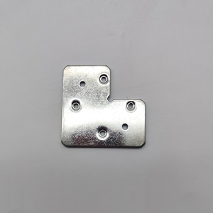Support d'angle en aluminium 64x37mm, connecteur à angle droit pour armoire miroir en verre, accessoire de renforcement de quincaillerie - Product Image 2