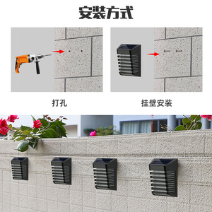 Lampe murale solaire YH0614, lumière LED extérieure étanche pour jardin, cour, clôture, éclairage paysager - Product Image 3
