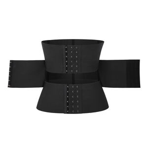 HEXIN <span class=keywords><strong>en</strong></span> stock Corset coupe-taille pour femmes avec contrôle de la graisse du ventre Split Plus Size Latex Waist Trainer Shaper - Product Image 5