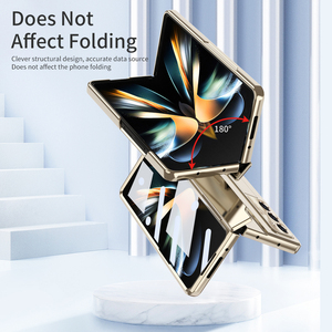 Per Samsung Galaxy Z Fold 7, 6, 5, <span class=keywords><strong>4</strong></span> e 3: Custodia a 360° con protezione completa della cerniera, <span class=keywords><strong>cover</strong></span> pieghevole, pellicola in vetro temperato e supporto in PC - Product Image 4