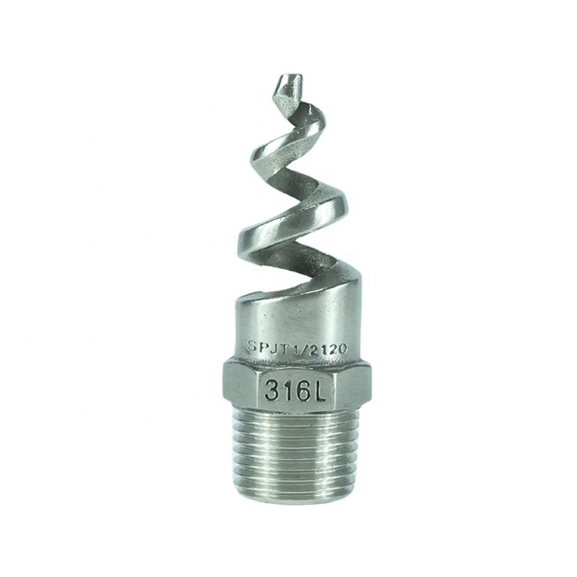 DKV 3/4" Spiral Cone Nozzle 316 Stainless Steel Male Thread Water Pipe Fitting BSPT SS316L Spiral Cone Atomization Nozzle