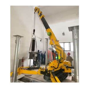 Mini-<span class=keywords><strong>grue</strong></span> araignée <span class=keywords><strong>sur</strong></span> chenilles Caterpillar pour l'installation de panneaux sandwich - Product Image 2